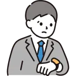 A Business Person Looking At A Wristwatch Troubled Male SVG Icon